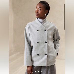 Banana Republic Brushed Jacket - Heather Gray